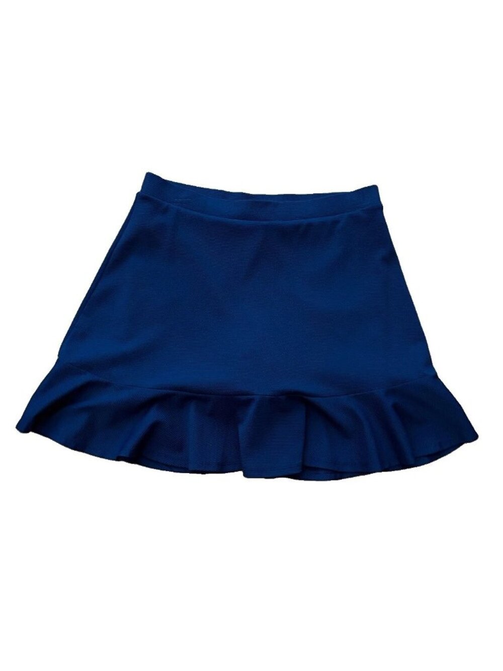 J Crew Navy Blue Skort Skirt Women’s 8 Ruffle Hem Textured Knit